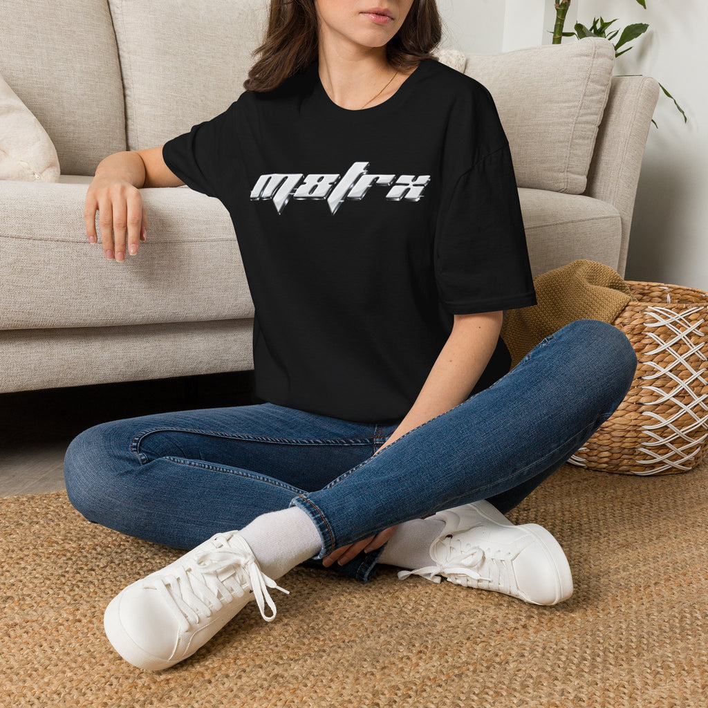 M8TRX WHITE LOGO BLACK TEE